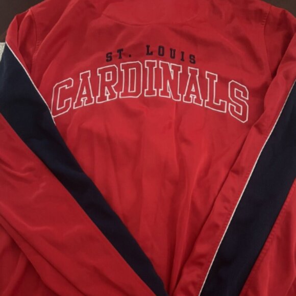 ST. LOUIS CARDINALS MLB Zip Up Jacket Embroidered Logo Back Men's size L - Picture 1 of 5